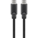 Wentronic 38873 cable USB 1 m USB 3.2 Gen 2 (3.1 Gen 2) USB C Negro