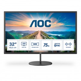 AOC V4 Q32V4 pantalla para PC 80 cm (31.5'') 2560 x 1440 Pixeles 2K Ultra HD LED Negro