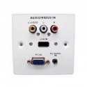 PLACA DE PARED VGA JACK 3.5 USB 2.0 3 x RCA CON CAJA 10.35.0002
