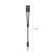 AISENS Cable Adaptador Audio Jack 3.5 4pines/M-2xjack 3.5 3pines/H, Negro, 25cm - A128-0416