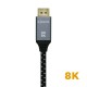 AISENS Cable Displayport V1.4 8k@60hz, DP/M-DP/M, Gris/Negro, 2.0m - A149-0437