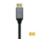 AISENS Cable Displayport V1.4 8k@60hz, DP/M-DP/M, Gris/Negro, 2.0m - A149-0437