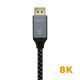 AISENS Cable Displayport V1.4 8k@60hz, DP/M-DP/M, Gris/Negro, 1.5m - A149-0436