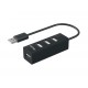 Equip 128955 hub de interfaz USB 2.0 480 Mbit/s Negro - 12895507101