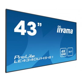 iiyama LE4340UHS-B1 pantalla de señalización 108 cm (42.5'') LED 4K Ultra HD Negro