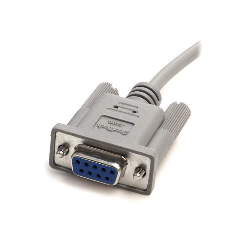 Cable SERIE RS232 2x Hembra Nulo de Serie Cruzado 3m Null Modem DB9