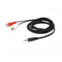 Equip 147093 cable de audio 250 m 2 x RCA 3,5mm Negro