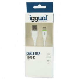 iggual IGG316948 cable USB 1 m USB 2.0 USB A USB C Blanco