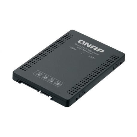 QNAP QDA-A2MAR caja para disco duro externo M.2 Caja externa para unidad de estado sólido (SSD) Negro