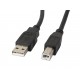 Lanberg CA-USBA-10CC-0010-BK cable USB 1 m 2.0 USB B Negro