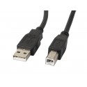 Lanberg CA-USBA-10CC-0010-BK cable USB 1 m 2.0 USB B Negro