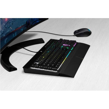 Corsair K55 RGB Pro + Harpoon RGB Pro Gaming teclado USB QWERTY Inglés, Español Negro - ch-9226865-es