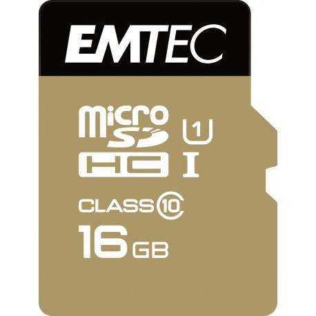 Emtec microSD Class10 Gold+ 16GB memoria flash MicroSDHC Clase 10 - ECMSDM16GHC10GP