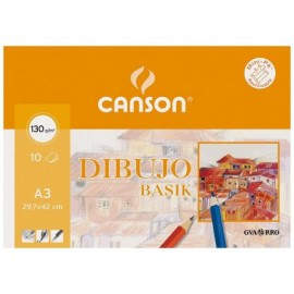 Canson Dibujo Basik Arte de papel 10 hojas - c200403159