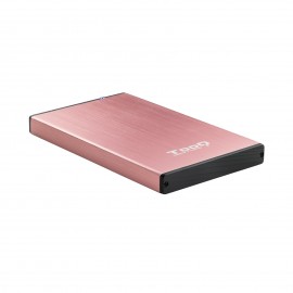 TooQ TQE-2527P caja para disco duro externo Caja de disco duro (HDD) Negro, Rosa 2.5''