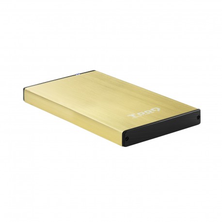 TooQ TQE-2527GD caja para disco duro externo Caja de disco duro (HDD) Negro, Oro 2.5''