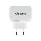AISENS Cargador USB 17W 5V/3.4A, 2xUSB Con Control AI, Blanco - A110-0439