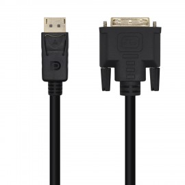 AISENS Cable Conversor DisplayPort A DVI, DP/M-DVI/M, Negro, 3.0m - A125-0463