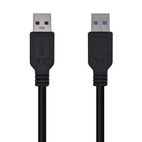 AISENS Cable USB 3.0, Tipo A/M-A/M, Negro, 1.0m - A105-0446