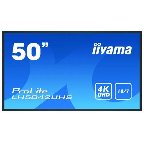 iiyama LH5042UHS-B3 pantalla de señalización Pizarra de caballete digital 125,7 cm (49.5'') VA 4K Ultra HD Negro Android 8.0