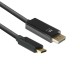 Ewent EW9826 adaptador de cable de vídeo 2 m USB Tipo C DisplayPort Negro