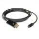 Ewent EW9826 adaptador de cable de vídeo 2 m USB Tipo C DisplayPort Negro