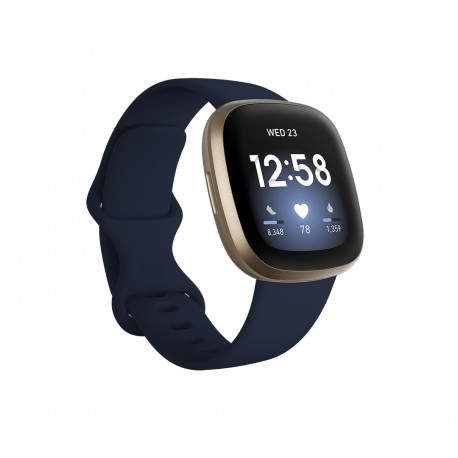 Fitbit Versa 3 AMOLED Azul, Oro GPS (satélite) - 811138039769