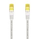 AISENS Cable De Red Latiguillo RJ45 LSZH Cat.7 600 MHz S/FTP PIMF AWG26, Blanco, 1.0 m