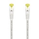 AISENS Cable De Red Latiguillo RJ45 LSZH Cat.7 600 MHz S/FTP PIMF AWG26, Blanco, 25 cm - A146-0488