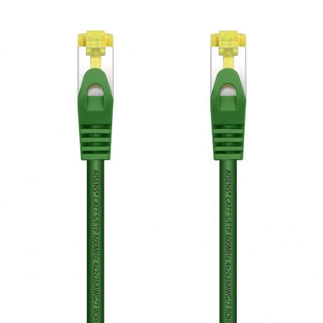 AISENS Cable De Red Latiguillo RJ45 LSZH Cat.7 600 MHz S/FTP PIMF AWG26, Verde, 2.0 m - A146-0483