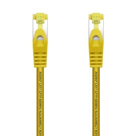 AISENS Cable De Red Latiguillo RJ45 LSZH Cat.7 600 MHz S/FTP PIMF AWG26, Amarillo, 25 cm - A146-0472
