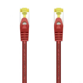 AISENS Cable De Red Latiguillo RJ45 LSZH Cat.7 600 MHz S/FTP PIMF AWG26, Rojo, 25 cm - A146-0468