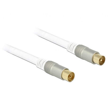 DeLOCK 5m RG-6/U 5m IEC IEC Blanco cable coaxial - 89414