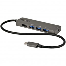 StarTech.com DKT30CHPD3 hub de interfaz USB 3.2 Gen 1 (3.1 Gen 1) Type-C 5000 Mbit/s Negro, Gris