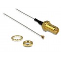 Delock antenna cable rp-sma jack bulkhead mhf iv hsc mxhp32 compatible plug 200 mm 0.81 - 88815