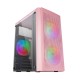 Mars Gaming MC300P Caja PC Micro ATX Cristal Templado 3xVentilador FRGB Rosa