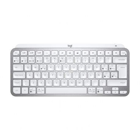 Logitech MX Keys Mini teclado RF Wireless + Bluetooth QWERTY Español Aluminio, Blanco - 920-010491
