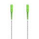 AISENS Cable Fibra Óptica Latiguillo G657A2 3.0 9/125 SMF Simplex CPR DCA LSZH, SC/APC-SC/APC, Blanco, 2.0 m - A152-0494