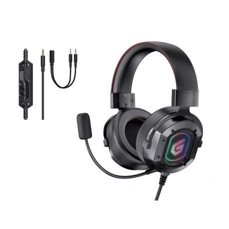 Conceptronic ATHAN03B auricular y casco Auriculares Alámbrico Diadema Juego Negro