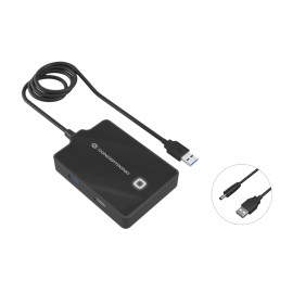 Conceptronic HUBBIES10B hub de interfaz USB 3.2 Gen 1 (3.1 Gen 1) Type-A 5000 Mbit/s Negro