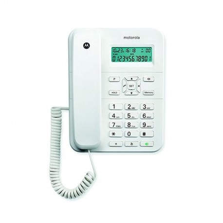 Motorola CT202 Teléfono analógico Identificador de llamadas Blanco - 107CT202WHITE
