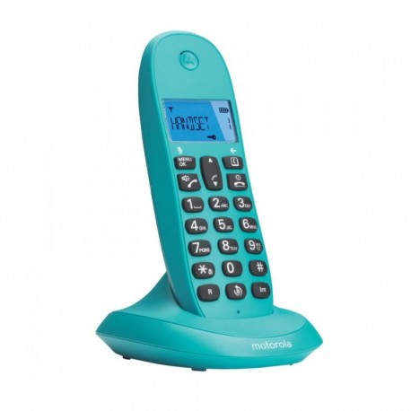 Motorola C1001 Teléfono DECT Identificador de llamadas Turquesa - 107C1001TURQUESA