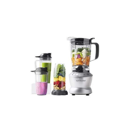NutriBullet NBF-28500-1209SL licuadora 1,8 L Batidora de vaso 1200 W Negro, Acero inoxidable