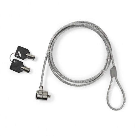 Nedis NBLKK1002ME cable antirrobo Plata