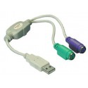 ADAPTADOR DELOCK  - 2xPS2 a 1xUSB