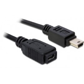 DeLOCK 82667 1m Macho Hembra Negro cable USB