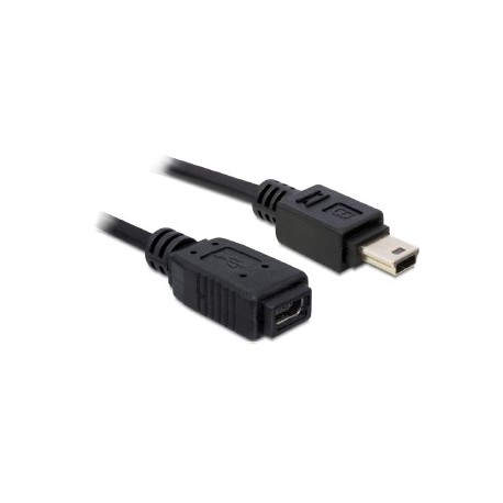 DeLOCK 82667 1m Macho Hembra Negro cable USB