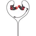 HP DHE-7002 Auriculares Alámbrico gancho de oreja, Dentro de oído Calls/Music Negro, Rojo - 8WW99AA
