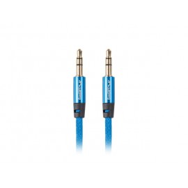 Lanberg CA-MJMJ-10CU-0020-BL cable de audio 2 m 3,5mm Azul