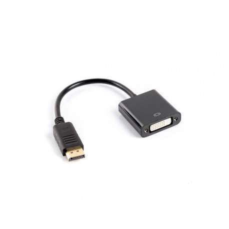 Lanberg AD-0007-BK adaptador de cable de vídeo 0,1 m DisplayPort DVI-D Negro